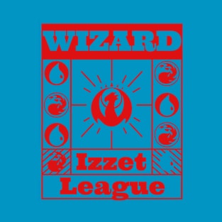 Izzet League | Wizard | MTG Guild Red on Blue Design T-Shirt