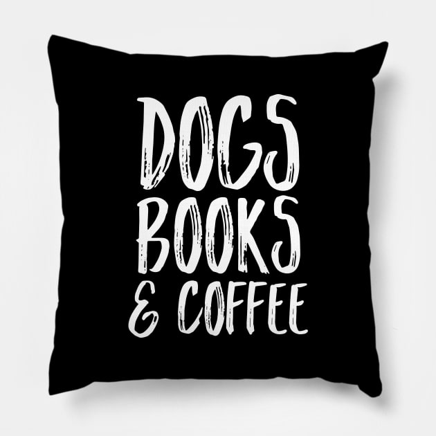 Dogs Books and Coffee Pillow by kapotka