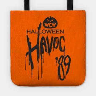 WCW Halloween Havoc 89 Black on Orange Tote