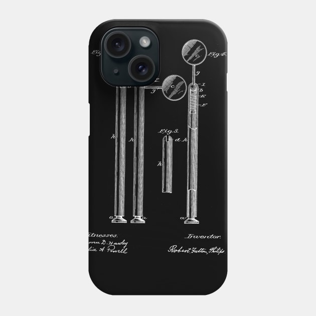 Dental Mouth Mirror Vintage Patent Drawing Phone Case by TheYoungDesigns