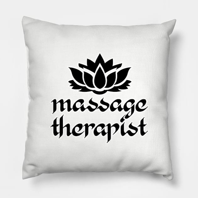 Massage therapist. Masseur. Perfect present for mom mother dad father friend him or her Pillow by SerenityByAlex