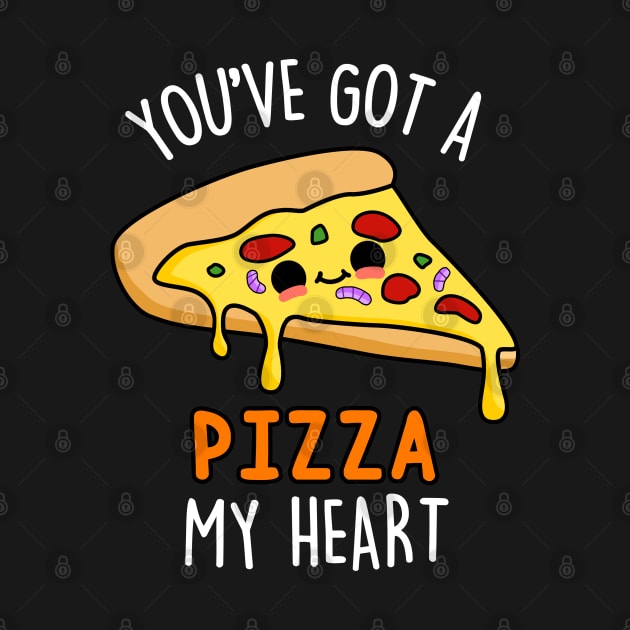 You've Got A Pizza My Heart Cute Pizza Pun by punnybone