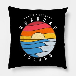 Roanoke Island, NC Stained Glass Sunrise Summertime Pillow