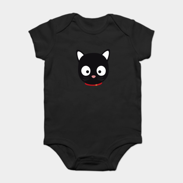 Cute Black Cat With Red Collar Cat Onesie Teepublic