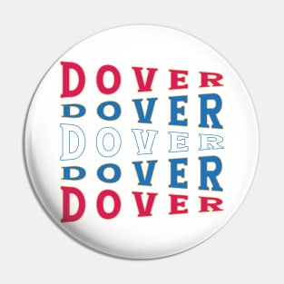 TEXT ART USA DOVER Pin