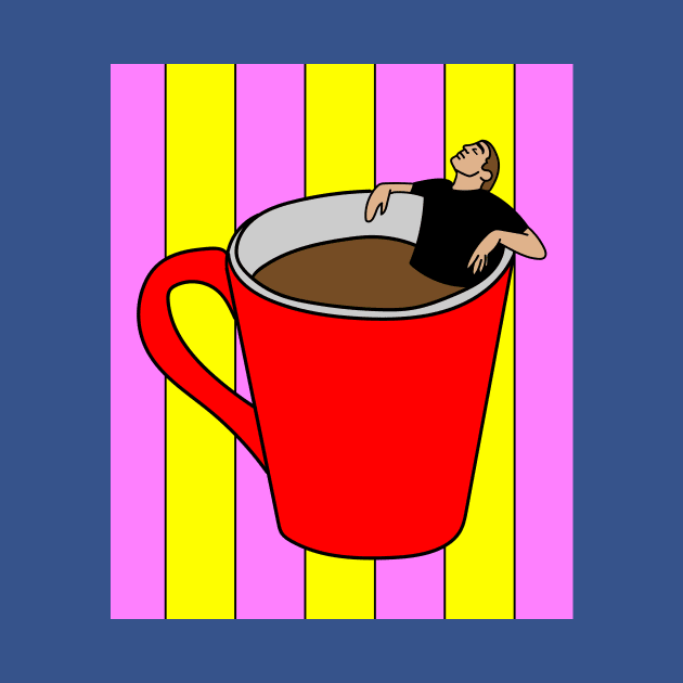 Coffee Cup Bathing Drinking Crazy by flofin