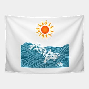 Sun and Waves Tapestry