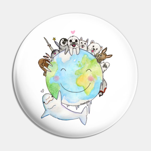 Happy Polar Planet Pin by HappyPawtraits