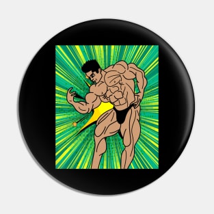 Retro Bodybuilding Lifting Weights Pin