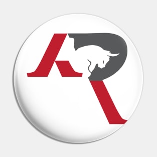 Letter AR Bull logo Pin