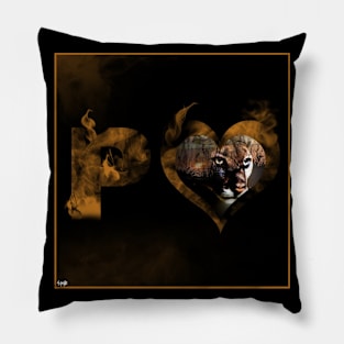 Smoky Panther in Dunes Pillow