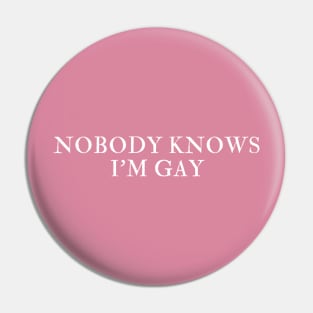 Nobody Knows Pin