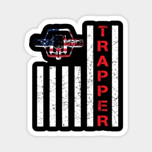 American Flag Trapping For Trappers And Hunters Magnet
