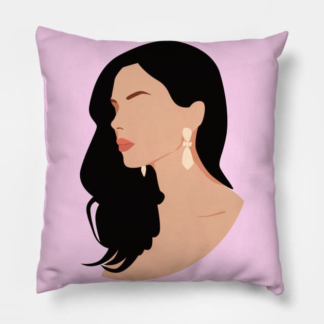 Beautiful Lady Pillow by ctrlzie