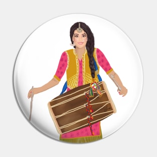 Dhol player desi Indian Punjabi Pakistani girl woman Pin