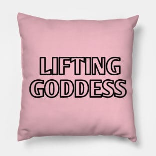 Lifting Goddess white Pillow