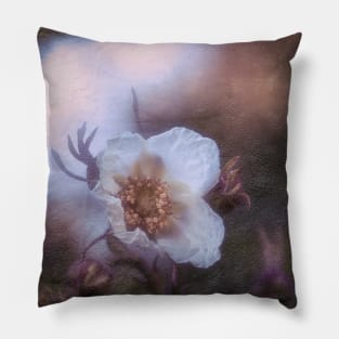 White flower in the night Pillow