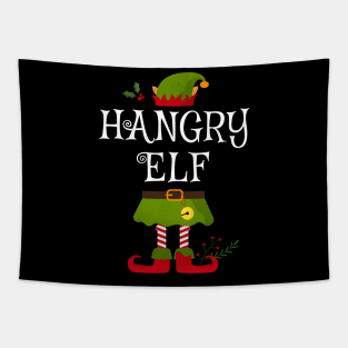 Hangry Elf Shirt , Family Matching Group Christmas Shirt, Matching T Shirt for Family, Family Reunion Shirts Tapestry