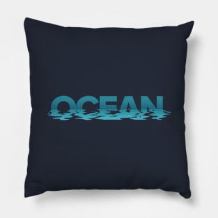 Ocean Word Art Pillow