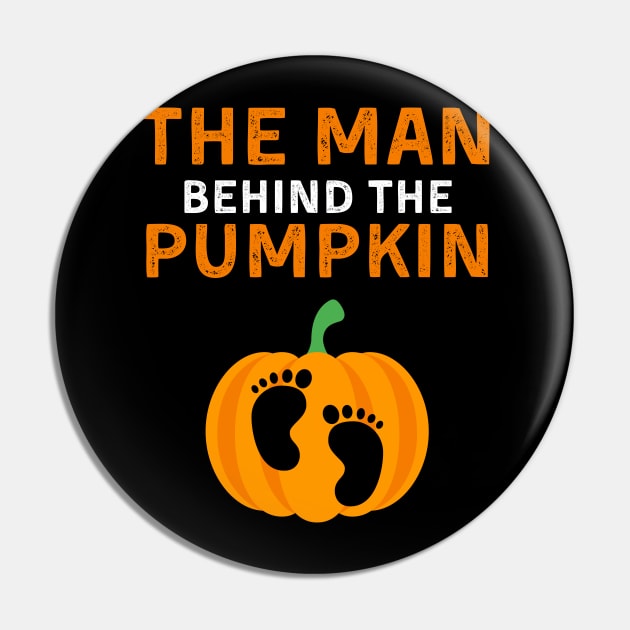 Mens Pregnancy Halloween Man Behind the Pumpkin Costume Couples Pin by deafcrafts