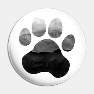 Gray Ombre Paw Print Pin