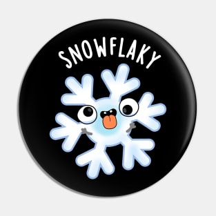 Snowflaky Funny Snow Flake Pun Pin