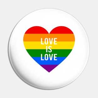 Love is love rainbow heart Pin