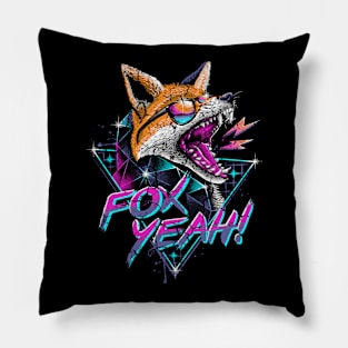 Fox Yeah cyberpunk Pillow