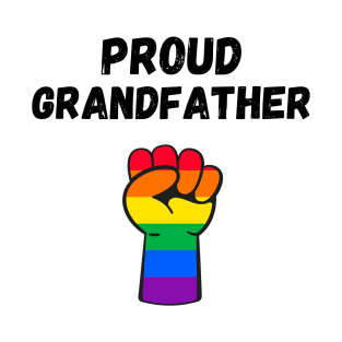 Proud Grandfather Rainbow Pride T Shirt Design T-Shirt
