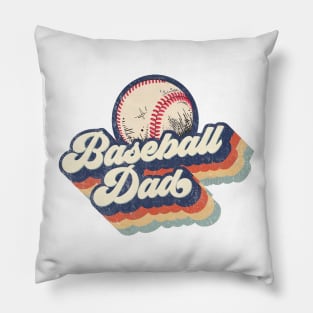 Retro Baseball Dad Father's Day Pillow