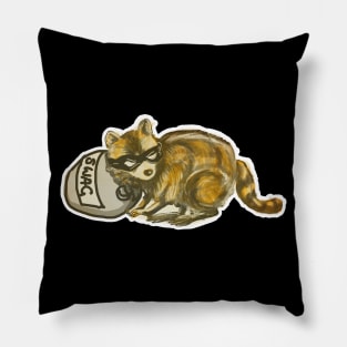 Crime and the Raccoon Solution Pillow