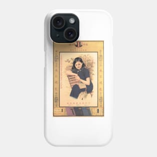 Woman Student Studying Color Dye Cloth Textile Advertisement Vintage Chinese Phone Case