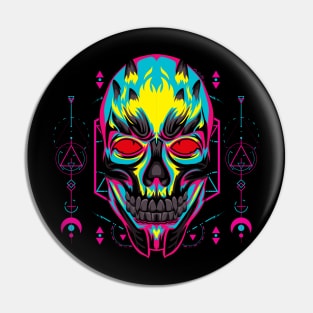 skull head popart Pin