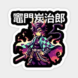 tanjiro demon mode Magnet