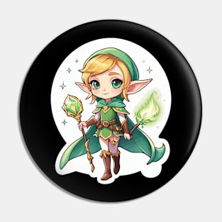 Elf Fantasy Illustration Pin