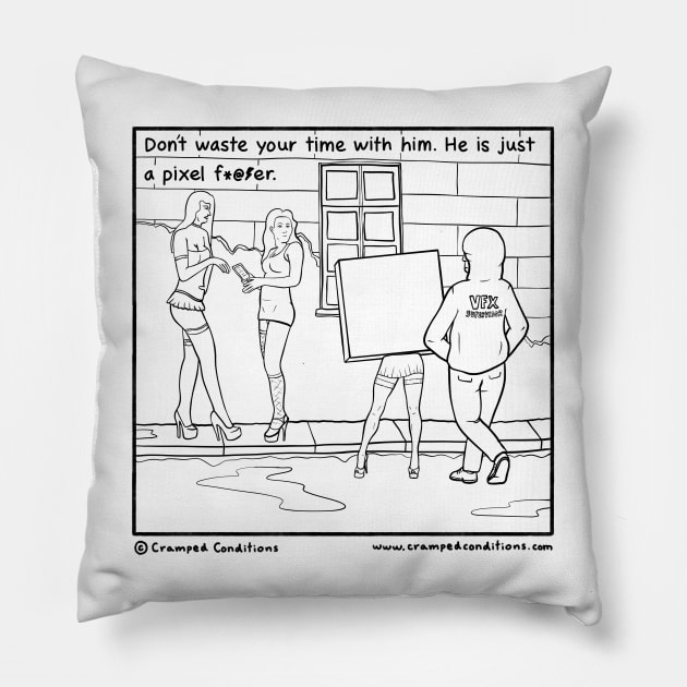 VFX Supervisor - Pixel F’er Pillow by crampedconditions