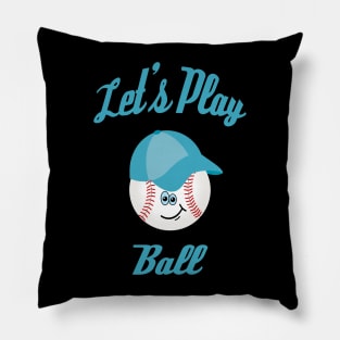 Let's Play Ball (Blue) Pillow