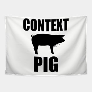 "Context Pig - White" Tapestry