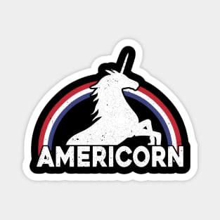 Americorn American Unicorn July 4th Gift Magnet