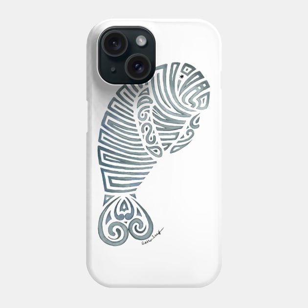 Tribal Manatee Phone Case by artsytoocreations