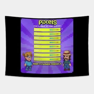 KEEP IT FARMER FRIENDLY pIXELS Tapestry