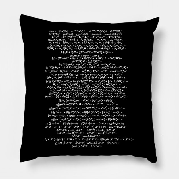 Standard Model Lagrangian Higgs Boson Formula Physics Teacher Pillow by TheCreekman