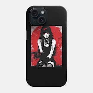 Gothic Anime Girl Dark Drawing Phone Case