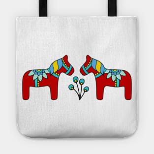 Swedish Dala Horses Tote