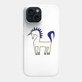 white unicorn Phone Case