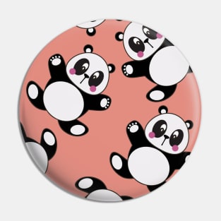 Cute Pandas Vector Art Kids Pattern Seamless Pin