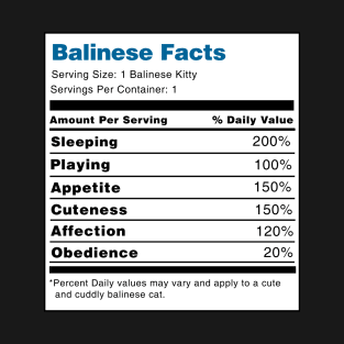 Balinese Cat Facts T-Shirt