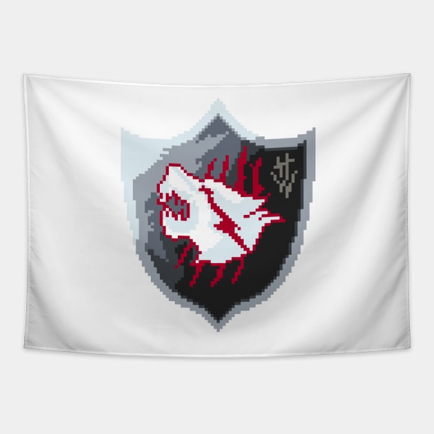 Resident Evil Village Hound Wolf Squad Pixel Art Tapestry by AlleenasPixels