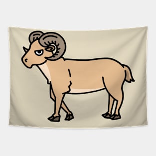 Cute ram animal staring you down Tapestry