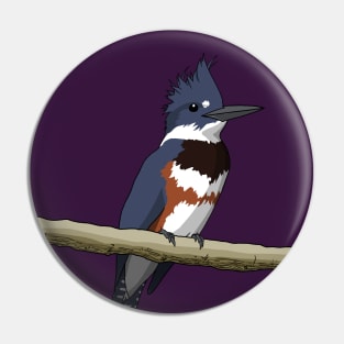 Belted Kingfisher Pin